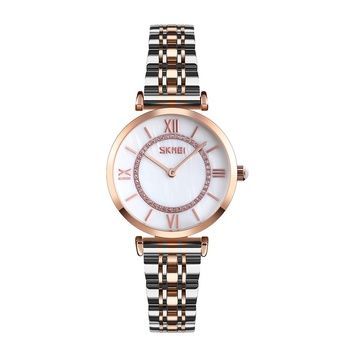 Skmei 9198TRGWTH-S Rose Gold-Silver-White Lady 1080-1228 фото