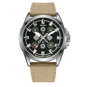 Awarder Embroidery Silver-Army Green Khaki Battery 10ATM 1202-0029 фото