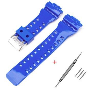 Ремінець для Casio G-Shock GA-100/110 Blue-Glossy SI 1051-1069 фото