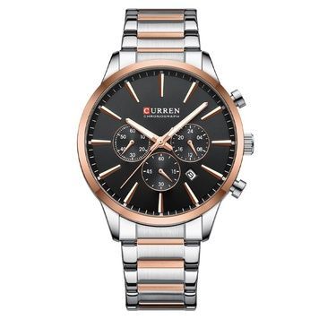 Curren 8435 Silver-Rose Gold-Black 1008-0371 фото
