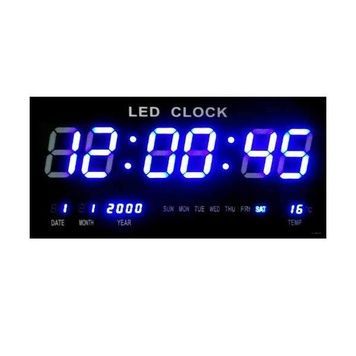 Настінний годинник Led з підсвіткою 4622 blue, Електронний годинник, будильник, настільний годинник 6НЧ/4622w фото