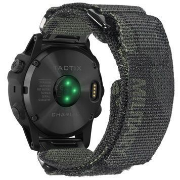Ремінець для годинника Hemsut HGA131 Military nylon strap with Velcro Garmin Camo Black 26 mm 1051-1297 фото