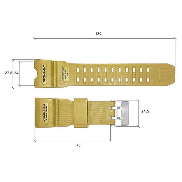Ремінець для годинника Skmei 1155/1155BKH Khaki 1051-0550 фото