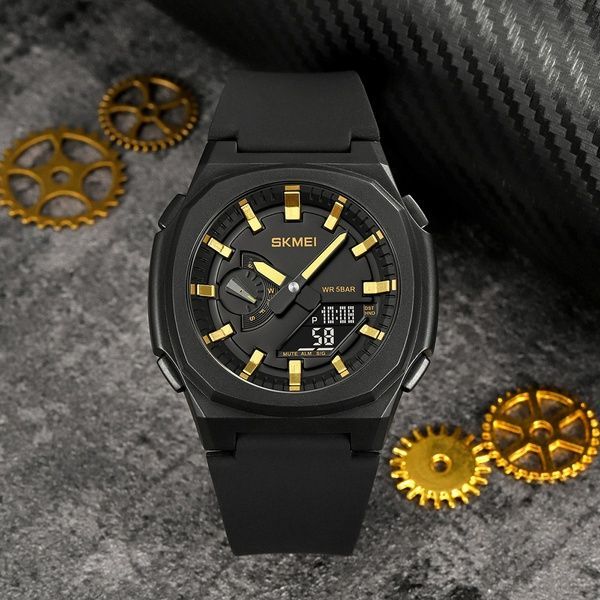 Skmei 2091BKGDBK Black-Gold-Black 1080-2077 фото