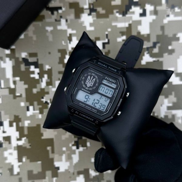 Patriot 010BKUASI Тризуб срібло Чорні + Коробка. 1201-0253 фото