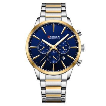 Curren 8435 Silver-Gold-Blue 1008-0373 фото