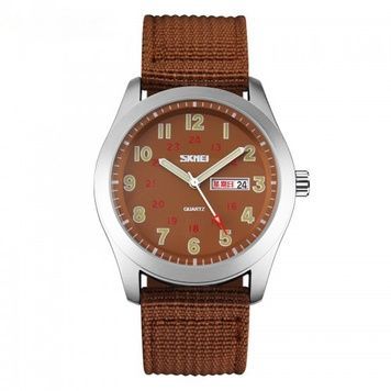 Skmei 9112BN Silver-Brown 1080-1052 фото