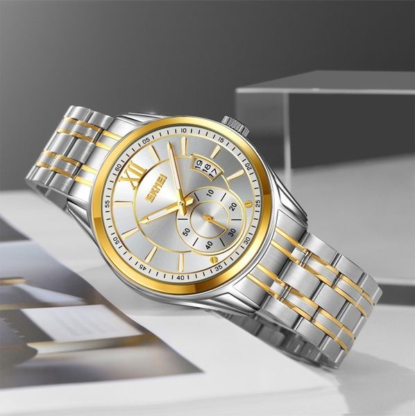 Skmei 9319TGDSI Silver-Gold-Silver 1080-2760 фото