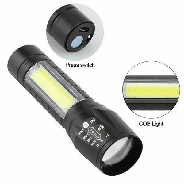 Ліхтар Police BL 31 Q5 XPE + COB + Вбудований Аккумулятор + Зарядной кабель + MicroUSB + BOX Ліхтар 3111 фото