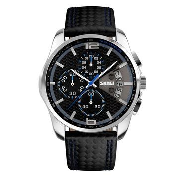 Skmei 9106BU Silver-Black-Blue 1080-1051 фото