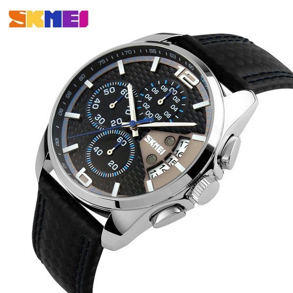 Skmei 9106BU Silver-Black-Blue 1080-1051 фото
