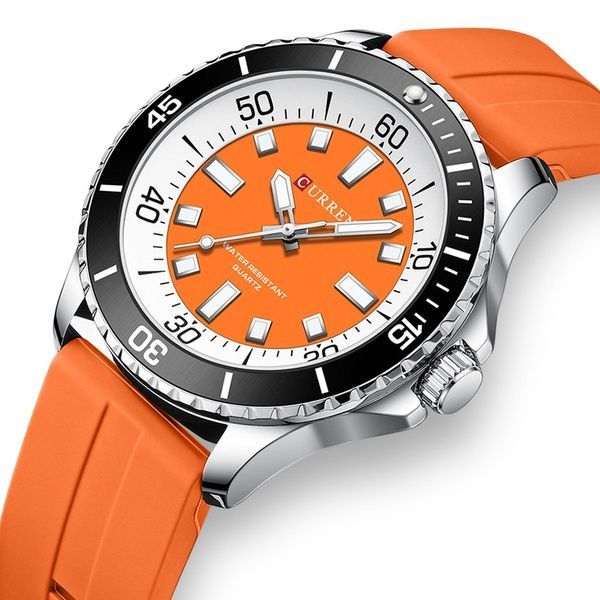 Curren 8448 Silver-Orange 1008-0426 фото