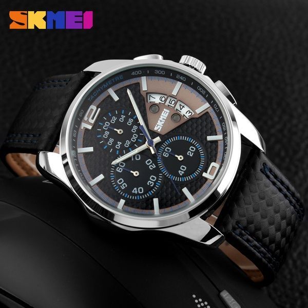 Skmei 9106BU Silver-Black-Blue 1080-1051 фото