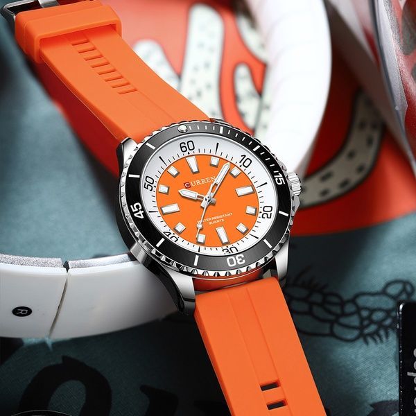 Curren 8448 Silver-Orange 1008-0426 фото