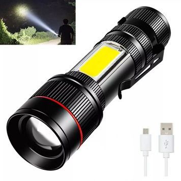 Ліхтарик Police BL 29 Q5 XPE + COB + Вбудований Акумулятор + Зарядний кабель + MicroUSB + BOX Ліхтар 2911 фото