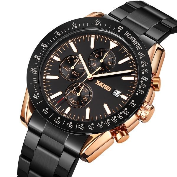 Skmei 9253RGBK Rose Gold-Black 1080-1390 фото