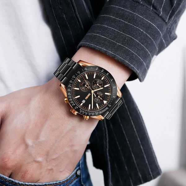Skmei 9253RGBK Rose Gold-Black 1080-1390 фото