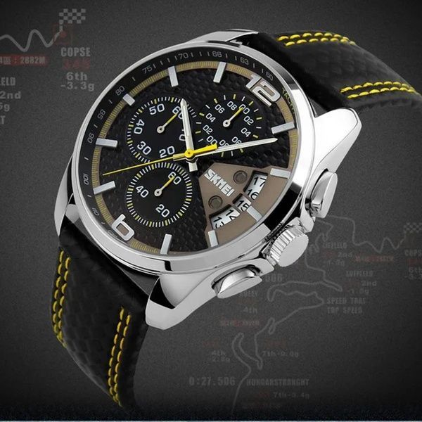 Skmei 9106YL Silver-Black-Yellow SALE 1080-1050 фото