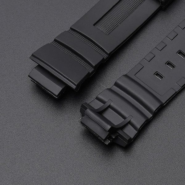 Ремінець для Casio G-Shock AW-282B/590/591/5230, AWG-M100/M101, G-7700/7710 Dark Blue Silver 1051-1204 фото