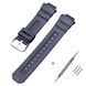 Ремінець для Casio G-Shock AW-282B/590/591/5230, AWG-M100/M101, G-7700/7710 Dark Blue Silver 1051-1204 фото 1