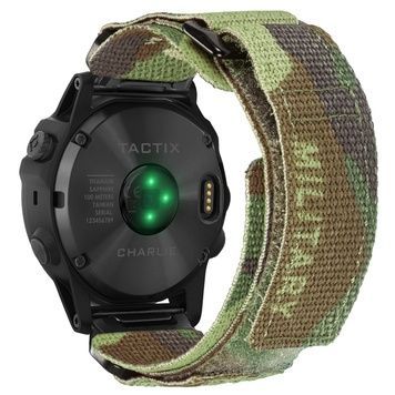 Ремінець для годинника Hemsut HGA131 Military nylon strap with Velcro Garmin Camo Green 26 mm 1051-1299 фото