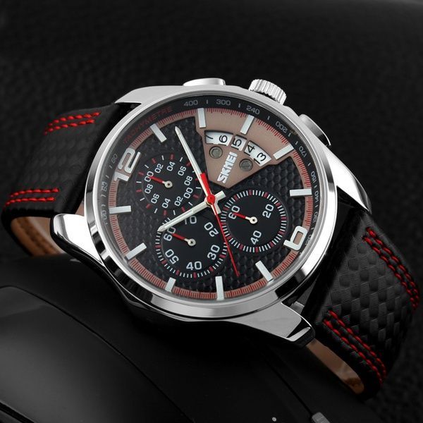 Skmei 9106RD Silver-Black-Red 1080-1049 фото