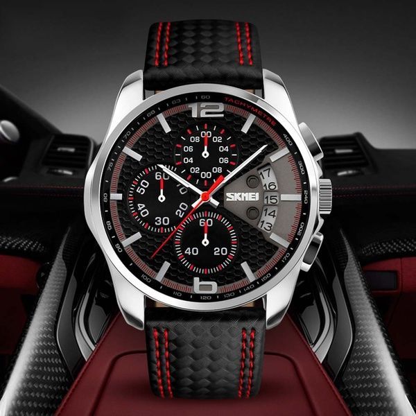 Skmei 9106RD Silver-Black-Red 1080-1049 фото