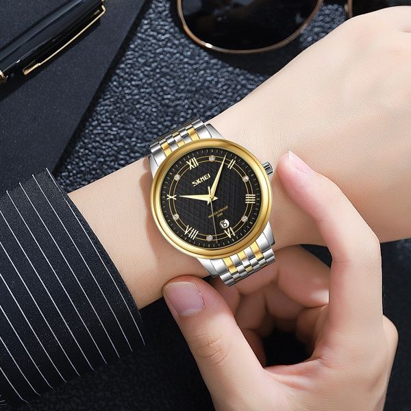 Skmei 9272TGDBK-B Gold/Silver-Black Men 1080-2444 фото