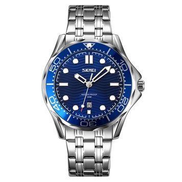 Skmei 9276SSIBU Silver-Blue Steel Strap 1080-1550 фото