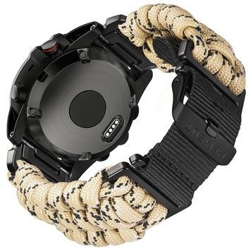 Ремінець для годинника Hemsut HGA145 Rugged Paracord Garmin Khaki 22 mm 1051-1263 фото