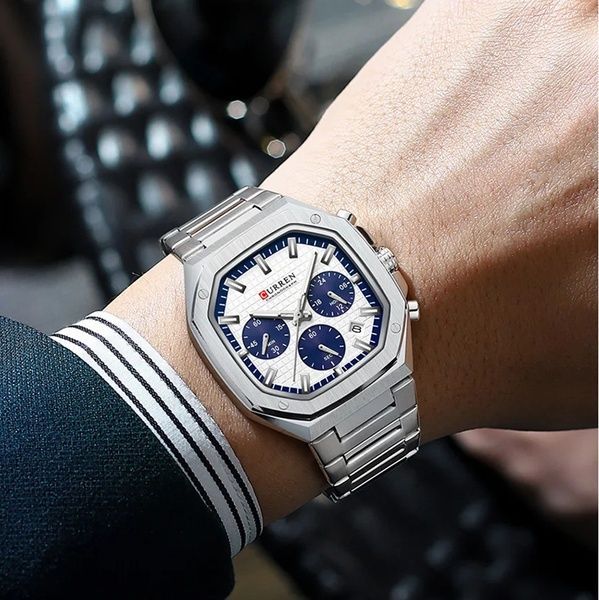 Curren 8459 Silver-White 1008-0473 фото