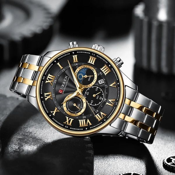 Curren 8427 Silver-Gold-Black 1008-0381 фото