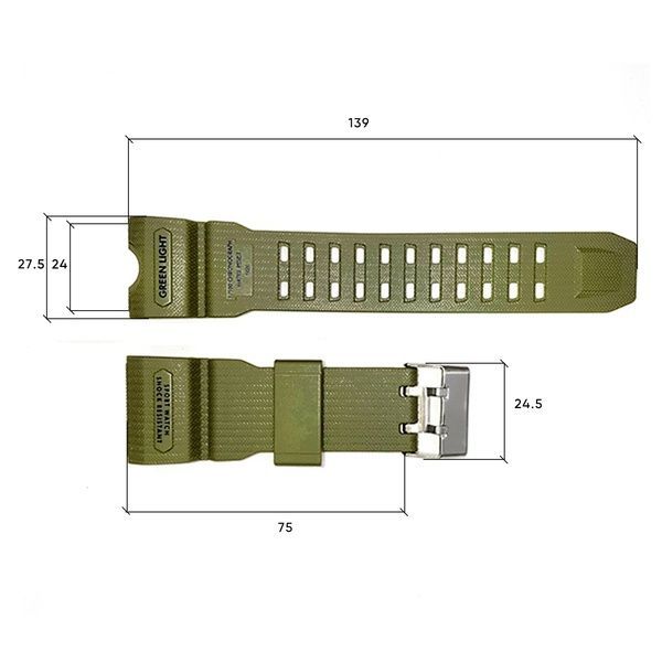 Ремінець для годинника Skmei 1155/1155B Army Green 1051-0553 фото