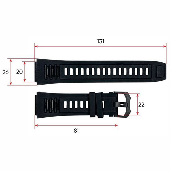 Ремінець для смарт годинника Modfit Titan Black 1051-0686 фото