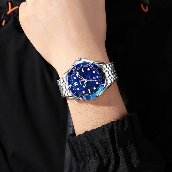 Skmei 9276SSIBU Silver-Blue Steel Strap 1080-1550 фото