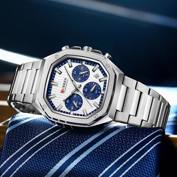 Curren 8459 Silver-White 1008-0473 фото