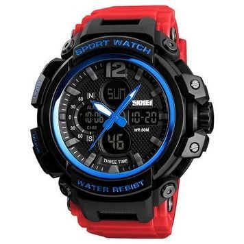 Skmei 1343 Black-Blue-Red Wristband SALE 1080-0082 фото
