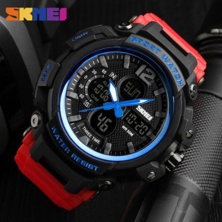 Skmei 1343 Black-Blue-Red Wristband SALE 1080-0082 фото