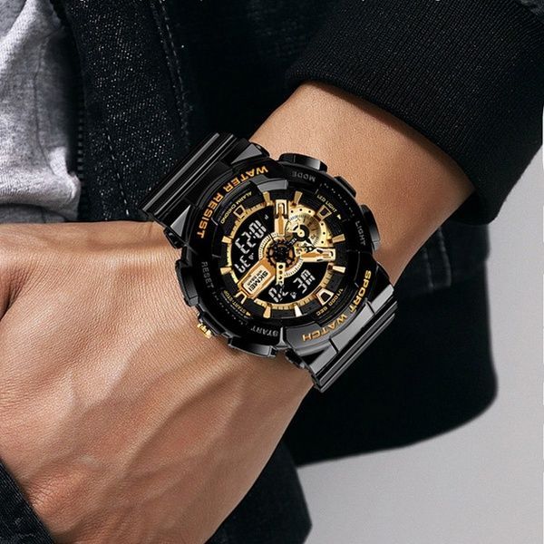 Skmei 1688 Black-Gold 1080-0732 фото
