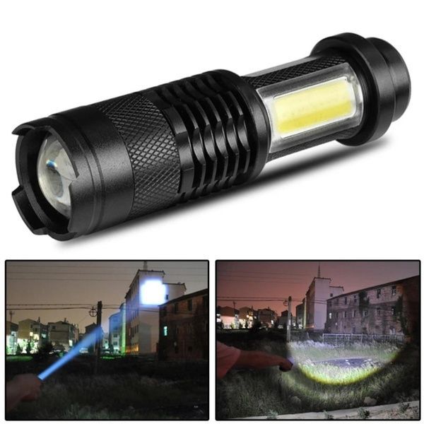 Ліхтарик Police BL 8468 &mdash; 525 Q5 XPE + COB + Вбудований Акумулятор + Зарядний кабель + MicroUSB + BOX Ліхтар 8468 фото