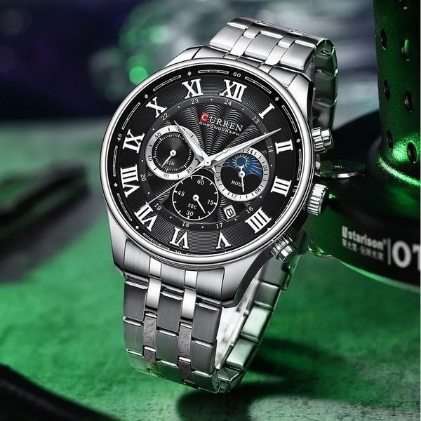 Curren 8427 Silver-Black 1008-0382 фото