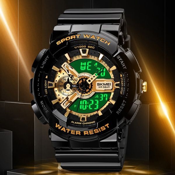 Skmei 1688 Black-Gold 1080-0732 фото