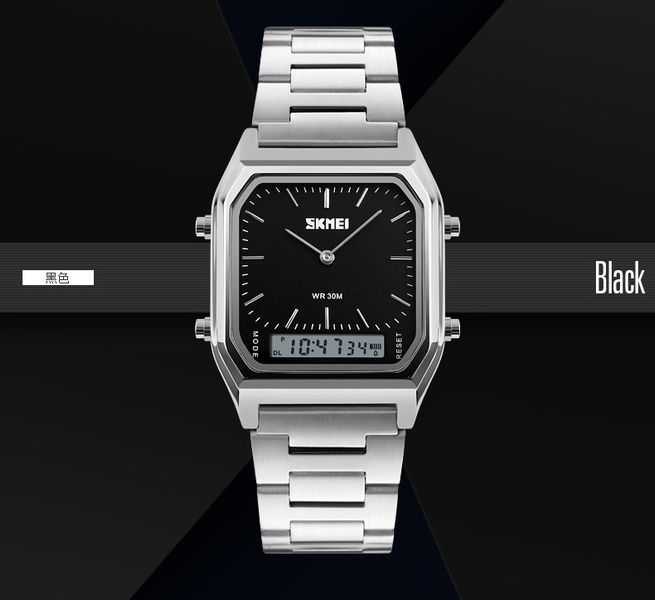 Skmei 1220SIBK Silver-Black 1080-1754 фото