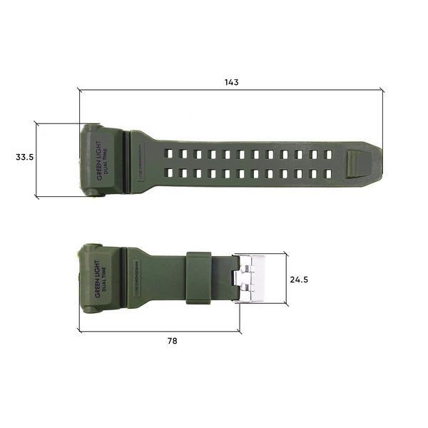Ремінець для годинника Skmei 1637AG Army Green 1051-0561 фото