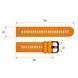 Ремінець для смарт годинника Modfit Base T2 Orange 1051-0718 фото 3