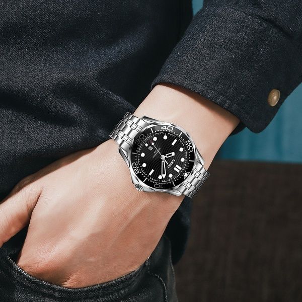 Skmei 9276SSIBK Silver-Black Steel Strap 1080-1552 фото