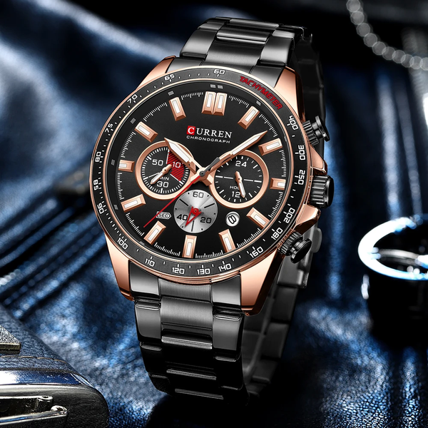 Curren 8418 Black-Gold 1008-0328 фото