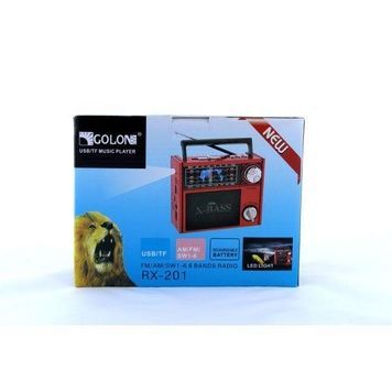 Радіоприймач Golon RX 201 портативна колонка USB/SD/MP3/FM/LED ліхтарик 6RX/201 фото