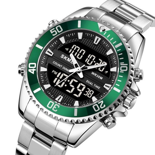 Skmei 1850SIGN Silver-Green SALE 1080-1376 фото
