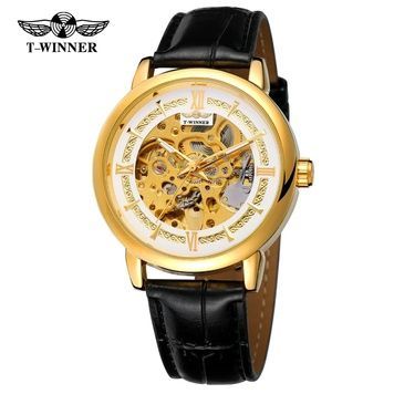 Forsining 8173 Gold-White Leather 1059-0223 фото